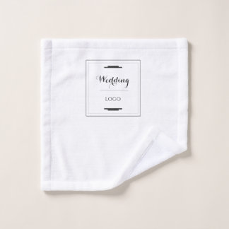 Toalha De Rosto Presente Personalizado Moderno Casamento Elegante 