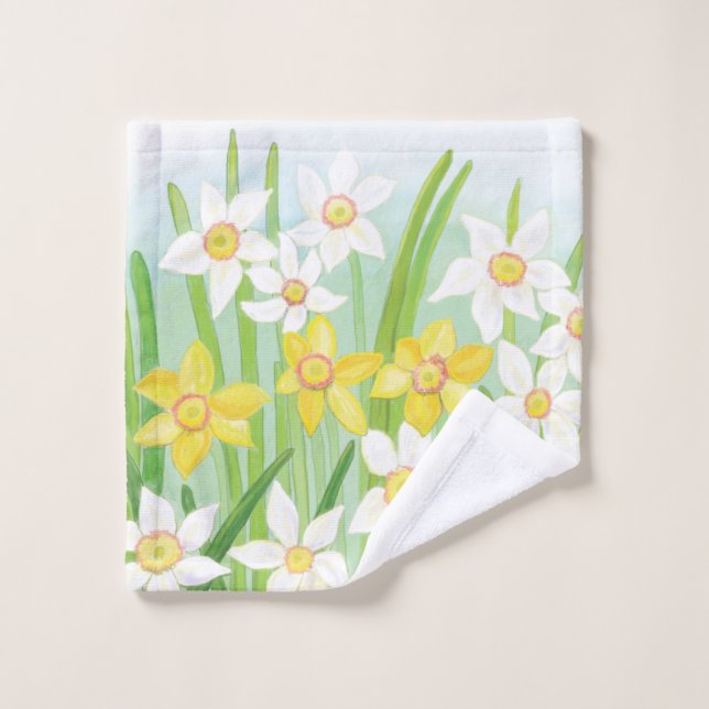 Toalha De Rosto Primavera Daffodils (Pano de lavar)
