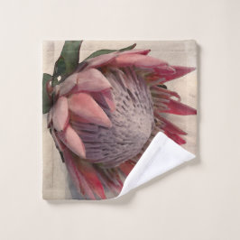 Toalha De Rosto Protea de Aquarela