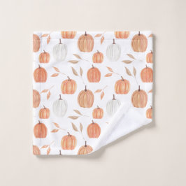 Toalha De Rosto Pumpkins e Folhas
