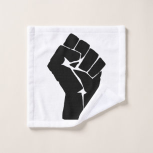 Toalha De Rosto Punho Negro Levantado - Protesto de Resistência