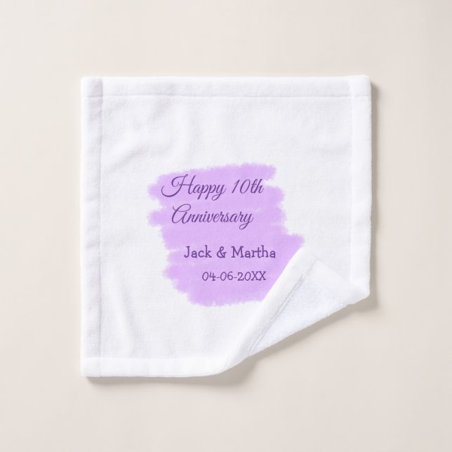 Toalha De Rosto Púrpura aquarela esplaquecer o 10º aniversário mod (Pano de lavar)
