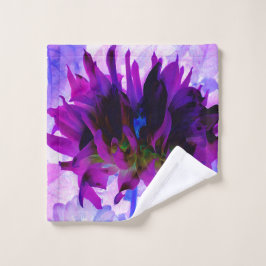 Toalha De Rosto Púrpura e preto Cactus Dahlia