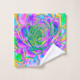 Toalha De Rosto Rainbow Colors Fiesta Succulent Sedum Rosette
