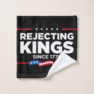 Toalha De Rosto Rejeitando Reis desde 1776 Bandeira Patriótica dos