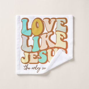 Toalha De Rosto Retro Amor Como Jesus