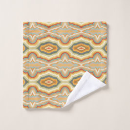 Toalha De Rosto Retro Pop Art Abstract Geometric Wavy Pattern