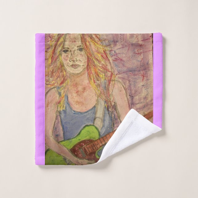 Toalha De Rosto Rock Girl (Pano de lavar)