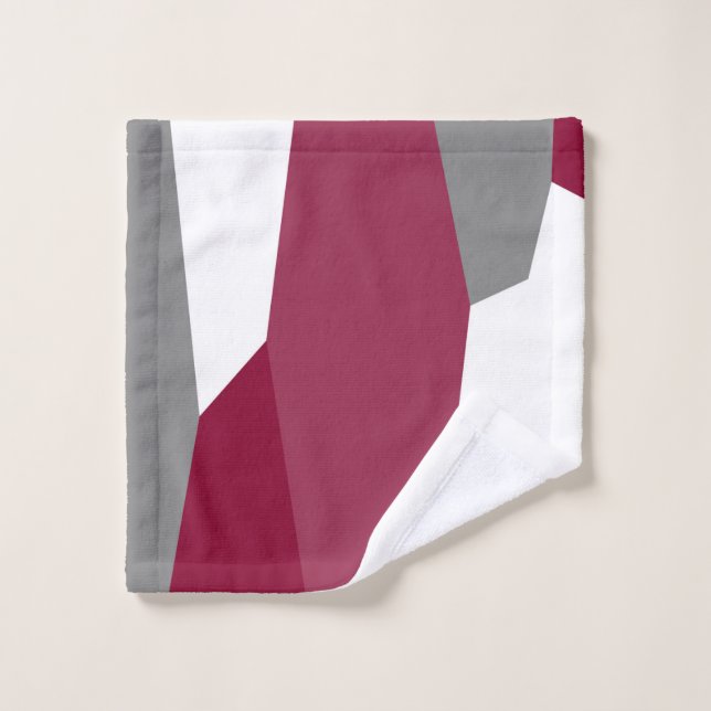 Toalha De Rosto Rosa Cinza e Branco (Pano de lavar)
