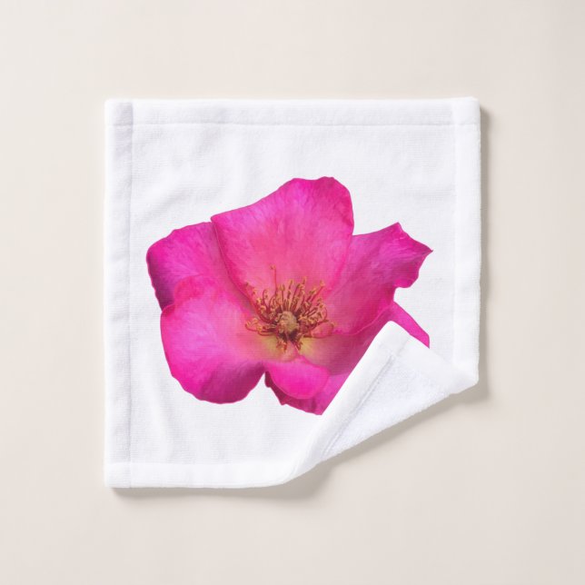 Toalha De Rosto Rosa de Feltro (Pano de lavar)