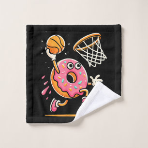 Toalha De Rosto Rosquinha Engraçada, Comida de basquetebol, Dunbal