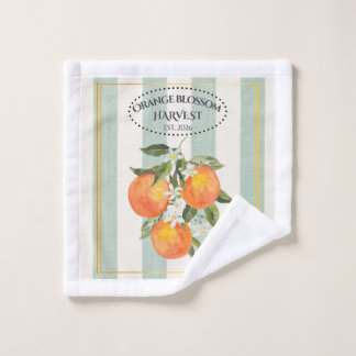 Toalha De Rosto Rótulo Flor de Laranjeira - Cítrico Mediterrâneo