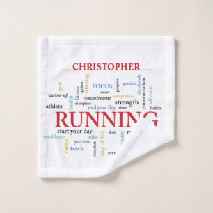 Toalha De Rosto Runner com Palavras Personalizadas