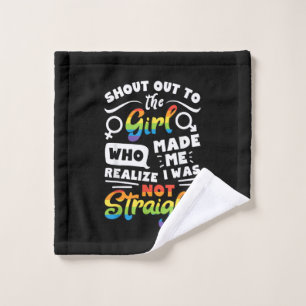 Toalha De Rosto Saudação à Garota Orgulho Lésbico LGBT Camiseta G