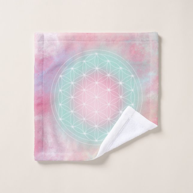 Toalha De Rosto serenity flower of life (Pano de lavar)