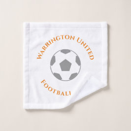 Toalha De Rosto Seu nome de clube de futebol Wash Cloth