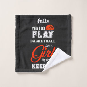 Toalha De Rosto Sim, Eu Jogo Basquete Como Uma Garota 