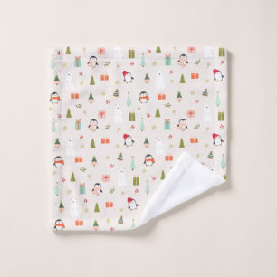 Toalha De Rosto Símbolos de Natal bonitos