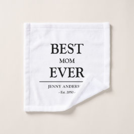 Toalha De Rosto Simple Custom Design Best Mom Ever Mothers Gift