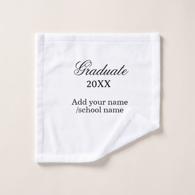 Toalha De Rosto Simple graduation congratulations minimal add clas (Pano de lavar)