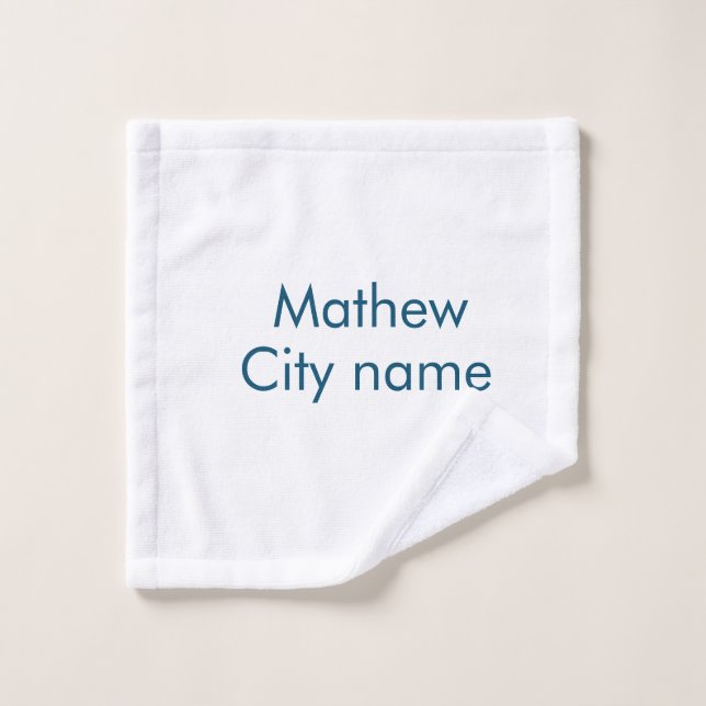 Toalha De Rosto simples letra inicial monograma adicionar sua letr (Pano de lavar)