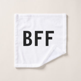 Toalha De Rosto Simples minimal BFF melhores amigos família nome p