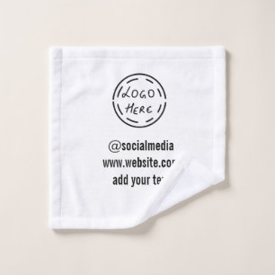 Toalha De Rosto site de logotipo de adição de cores aquáticas p