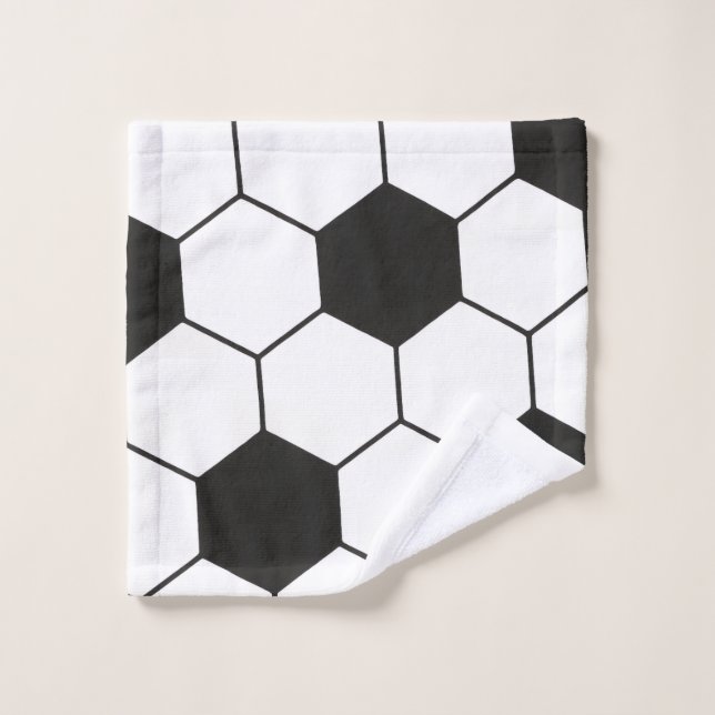 Toalha De Rosto Soccer Ball Inspired Pattern Geometric Print  (Pano de lavar)