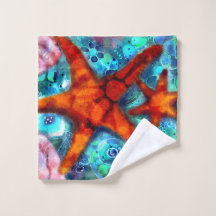 Starfish Seashells Beach Teal Pink