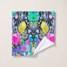 Toalha De Rosto Stargazer Lily, Rosa e Colagem de Hibiscus Rosa