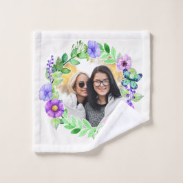 Toalha De Rosto Sua foto no pano de lavagem da imagem da Flor