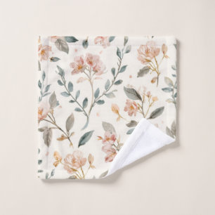 Toalha De Rosto Suave Botânica Aquarela de Flor Silvestre Salvia N
