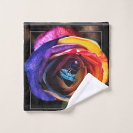 Toalha De Rosto Surfar na Rosa do arco-íris