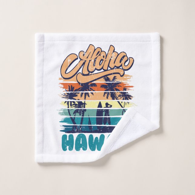 Toalha De Rosto Surfe - Aloha Havaí (Pano de lavar)