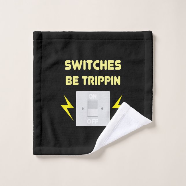Toalha De Rosto Switches Be Trippin - Presente Eletrônico (Pano de lavar)
