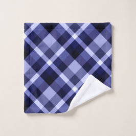 Toalha De Rosto Tendy Marinho Blue Xadrez Pattern Washington