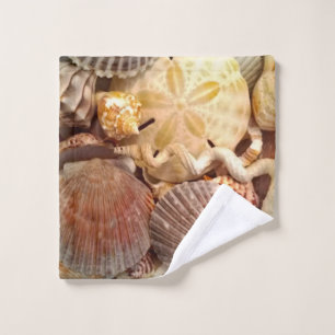Toalha De Rosto Teste padrão do dólar de areia dos Seashells