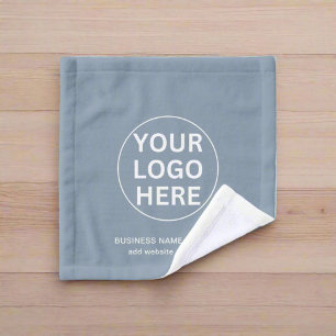 Toalha De Rosto Texto personalizado e logotipo comercial com marca