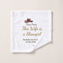 Toalha De Rosto This Wife is a showgirl bachelorette party name da