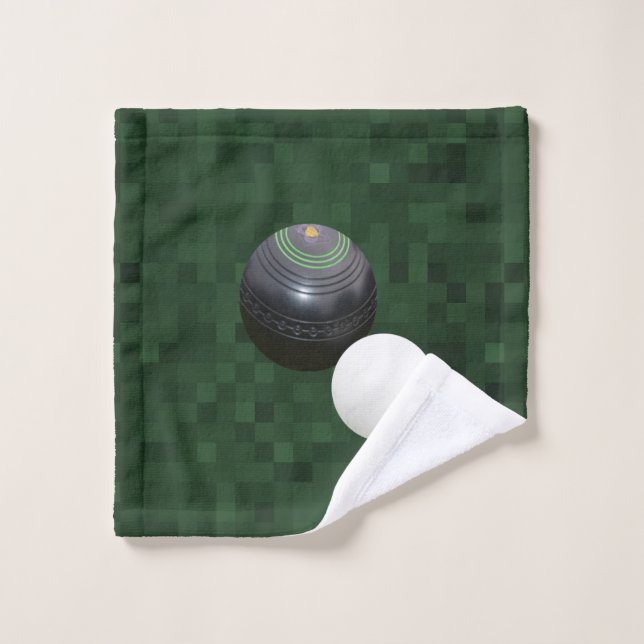 Toalha De Rosto Tigela Preta E Jack Em Verde, (Pano de lavar)