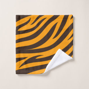 Toalha De Rosto Tiger Stripe Black Orange Wild