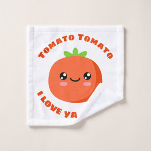 Toalha De Rosto Tomate Tomato Eu te amo Tomato
