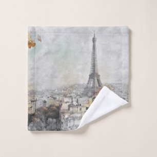 Toalha De Rosto Torre Eiffel. Paris, França