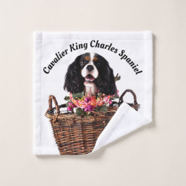 Toalha De Rosto Tricolor Cavalier King Charles Spaniel Dog
