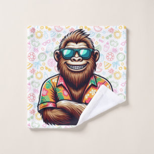 Toalha De Rosto Tropical/Beach yeti/bigfoot