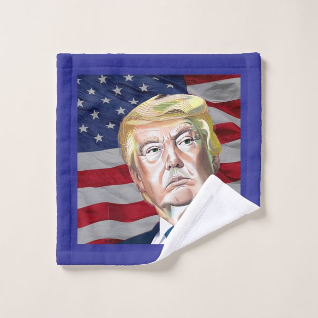 Toalha De Rosto Trump 45º Presidente dos EUA - Presente (Pano de lavar)