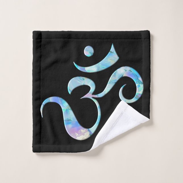 Toalha De Rosto Turquesa Om Marmorizado (Pano de lavar)