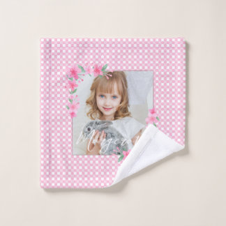 Toalha De Rosto Uma Fotografia Personalizada e Bonita, rosa