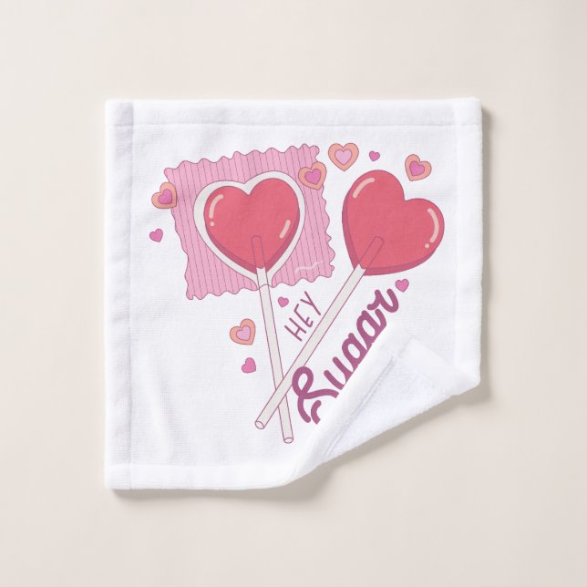 Toalha De Rosto Valentine Ei Açúcar (Pano de lavar)
