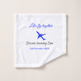 Toalha De Rosto Vamos voa juntos no primeiro aniversário avião da 